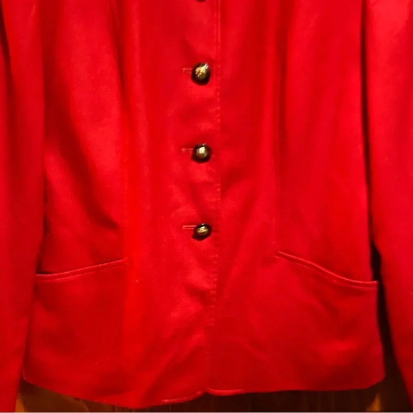 Pendleton Women’s 100% Virgin Wool Lined Blazer Red Size 10 Made in USA - Picture 13 of 15
